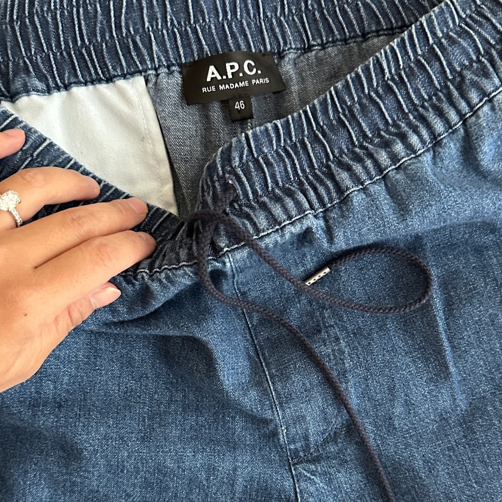 A.P..C Blue Drawstring Jeans - Picture 3 of 3